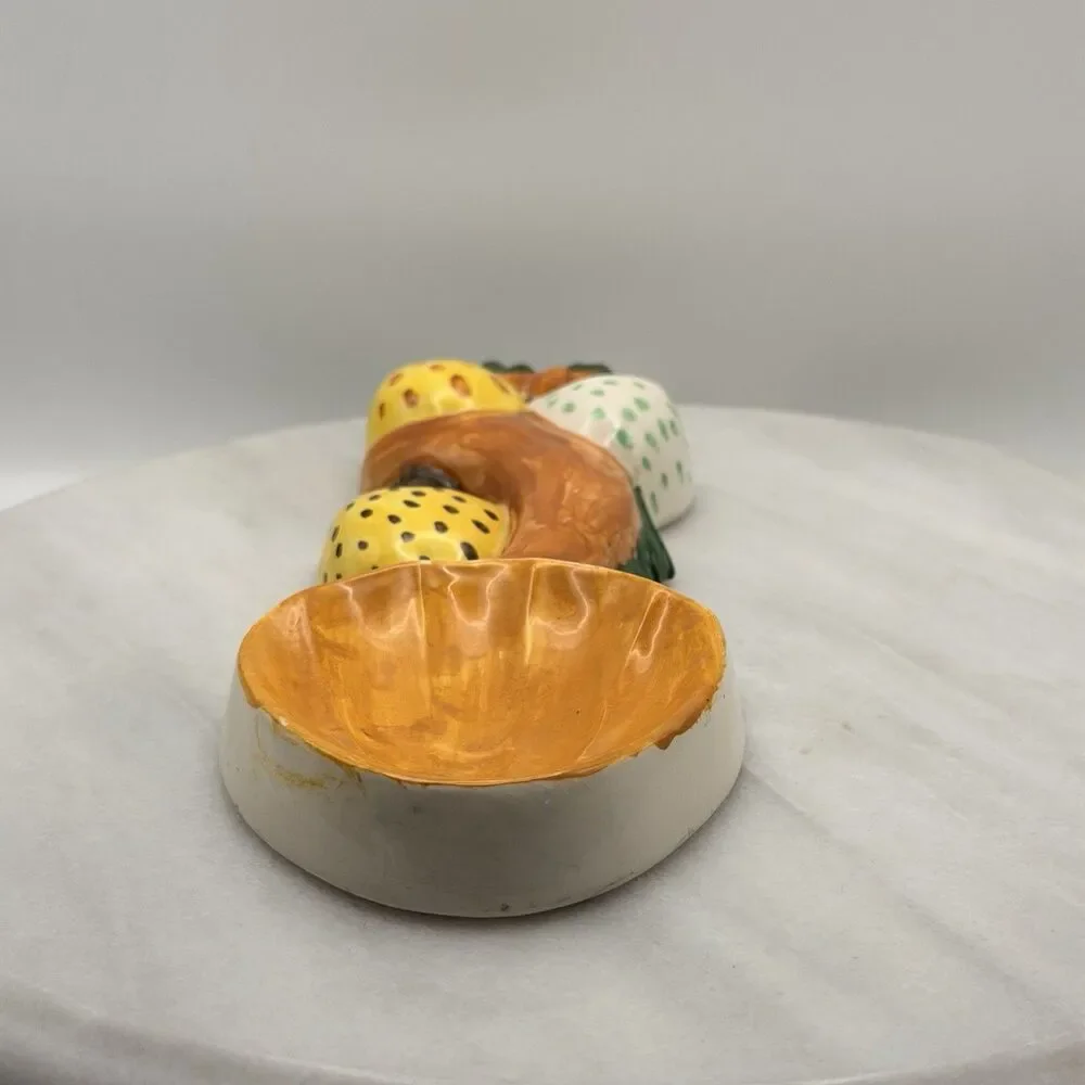 Vintage 1974 Arnel's Mushroom Ceramic Spoon Rest Wall Decor Hand Painted 8.5